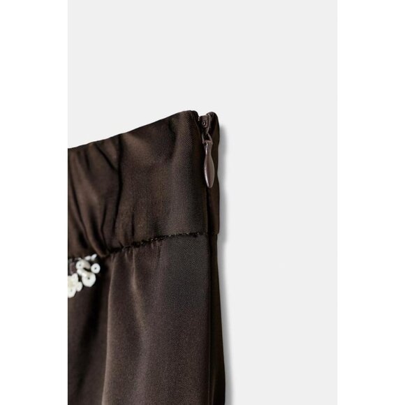 ZARA ZW COLLECTION LIMITED EDITION SEQUINED EMBROIDERED SKIRT - Picture 9 of 9